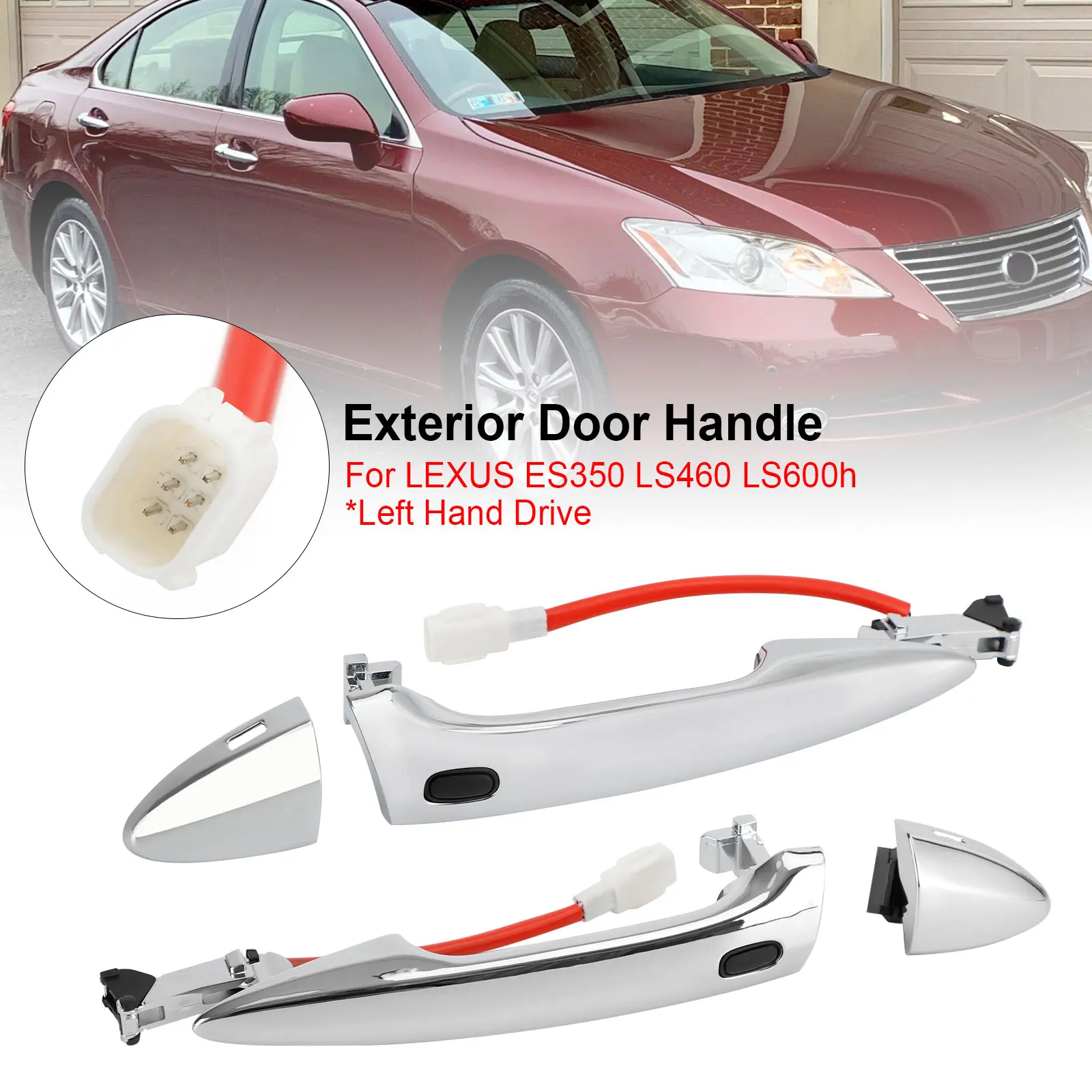 

Topteng 2x Front Exterior Door Handle 69210-33090/60 For LEXUS ES350 LS460 LS600h