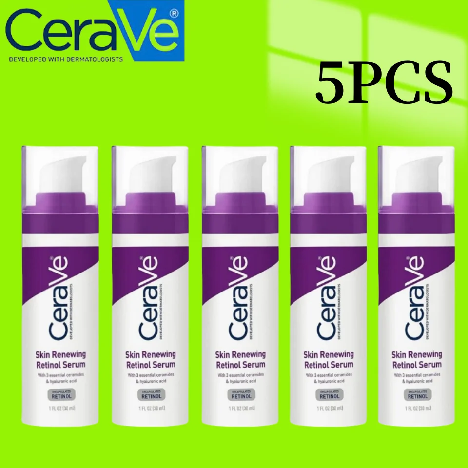 

5PCS CeraVe Skin Renewing Retinol Serum 30ml Anti-aging Reduce Fine Lines Skin Repair Smoothening Improve Texture Facial Care