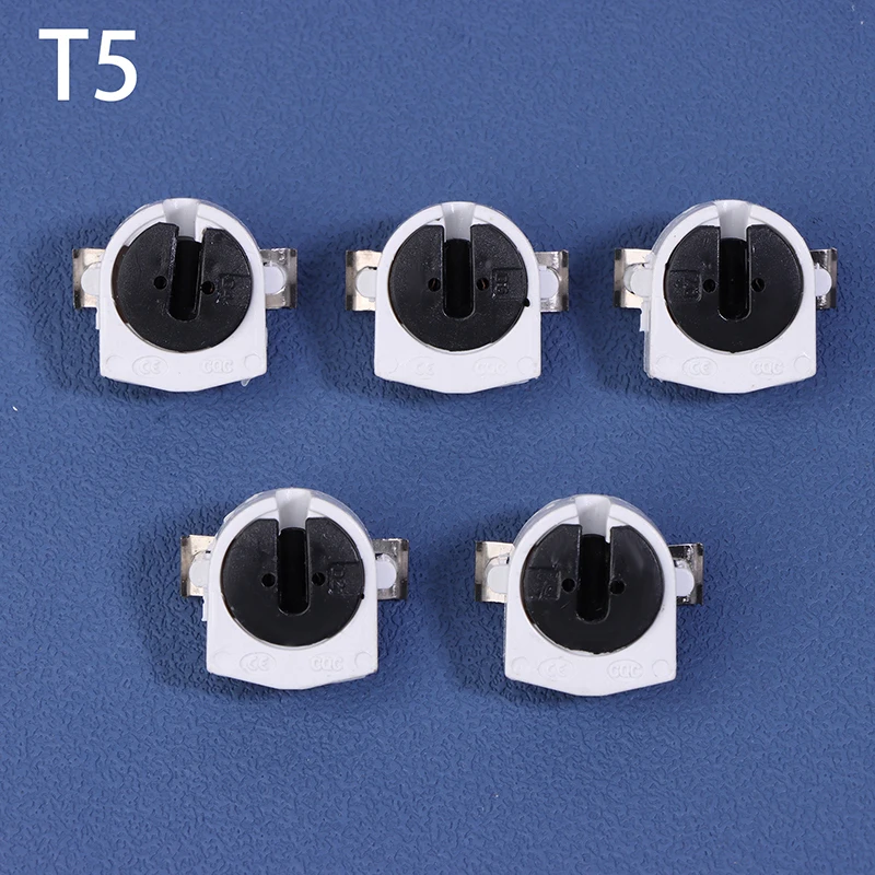

5Pcs T5/T8 LED Fluorescent Light Holder G5 G13 Base Non-Shunted Heat-Resistant Lamp Socket AC 500V 2A T5/T8 Lamp Holder