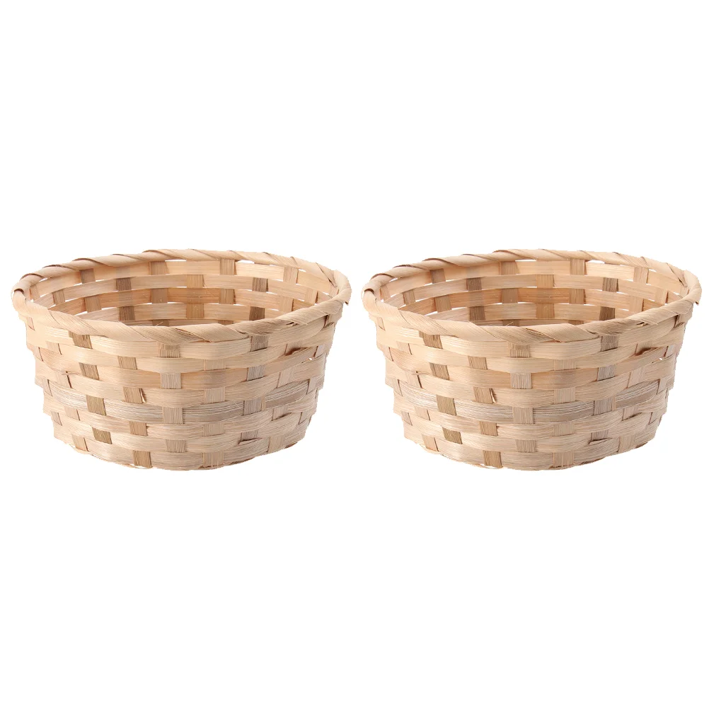

Basket Storage Woven Egg Round Easter Baskets Bread Fruit Picnic Wicker Small Handmade Table Large Bin Sundries Farmhouse
