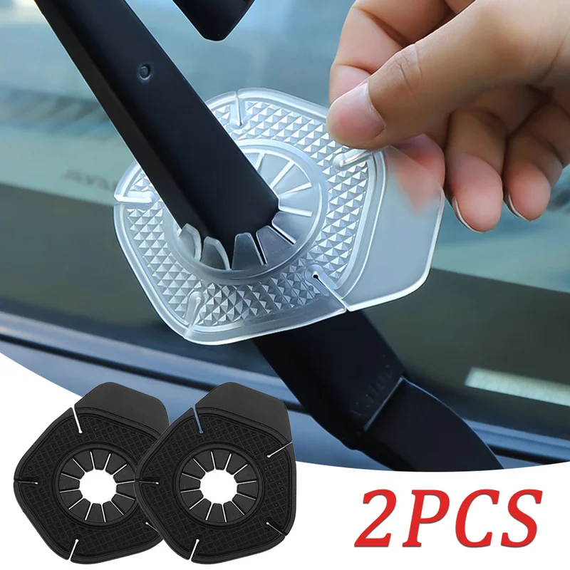 

2pcs Universal Car Windshield Wiper Protective Cover for Prevent Debris Leaf Falling Wiper Bottom Hole Dustproof Cover