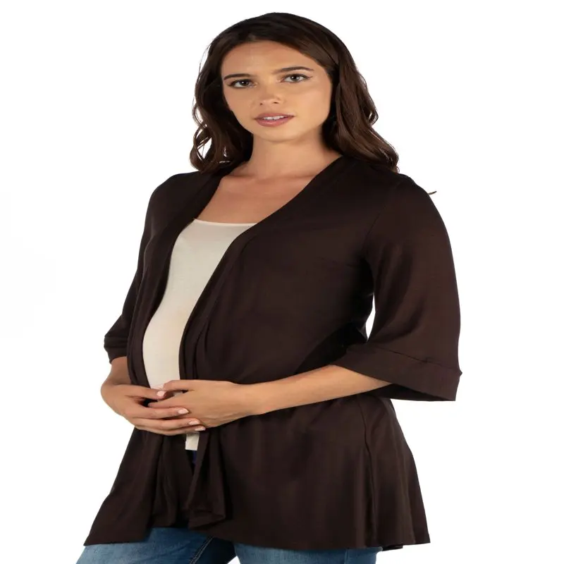 

Шикарная комфортная одежда, кардиган для мам с рукавом до локтя и открытой спиной