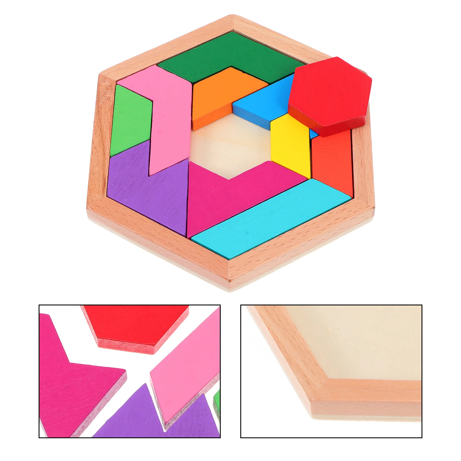 

Puzzle Adults Jigsaw Building Blocks Tangram DIY Toy Classical Funny Educational Playthings Hexagon Child