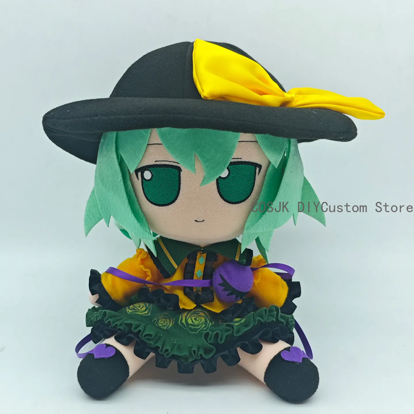 Фото Аниме-фигурка Комейдзи Коиши из Touhou Project, 20 см, сидячая модель, подушка, плюшевая игрушка для косплея, мультяшный талисман, рождественский подарок №4