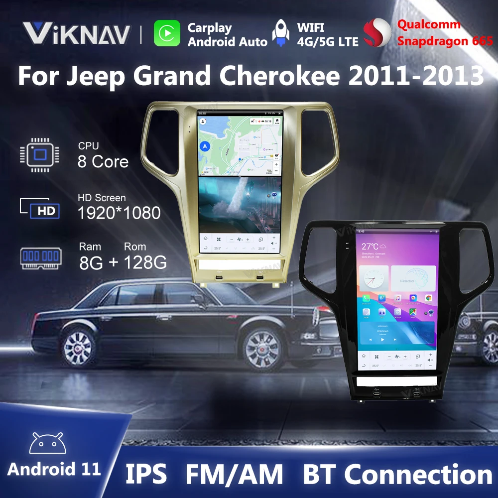 

13.6 Inch Android 11 Car Radio For Jeep Grand Cherokee 2011-2013 Auto Stereo Multimedia Video Player GPS Navigation Head Unit