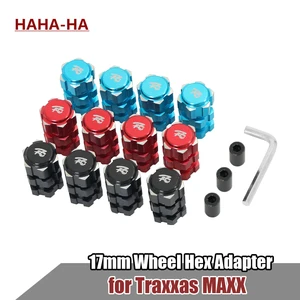 Imported 4Pcs Metal 17mm Hex Wheel Hubs Splined Coupler Adapter Wide for 1/10 RC Monster Truck  Maxx 89076-4 
