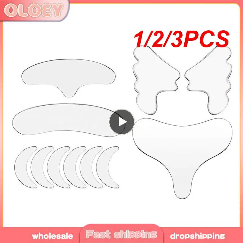 

1/2/3PCS Reusable Anti Wrinkle Eye Chin Forehead Skin Care Pads 100% Grade Silicone Reusable Face Lifting Invisible
