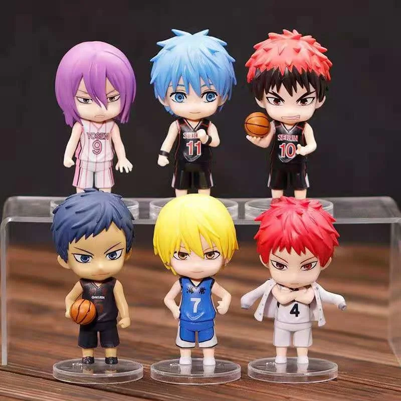 

6pcs/lot Kuroko's Basketball Anime Figure Kuroko Tetsuya Action Figure Aomine Daiki Kise Ryota Kagami Taiga Figurine Model Toys