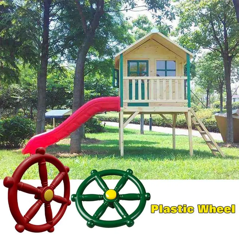 

Children Playground Accessories Pirate Ships Wheel Plastic Ship Steering Wheel Control Helm For Amusement Park Outdoor Kids Fun