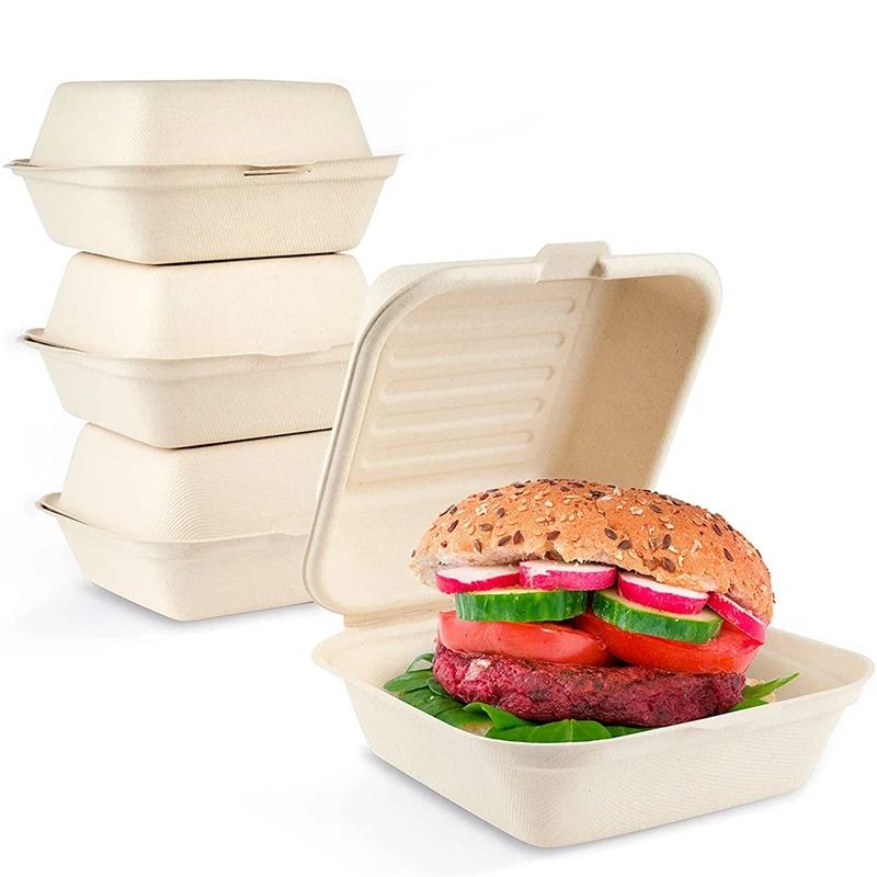 

Clamshell Burger Boxes, Takeaway Box Containers, Biodegradable & Compostable, Food Boxes Burger Boxes For Parties
