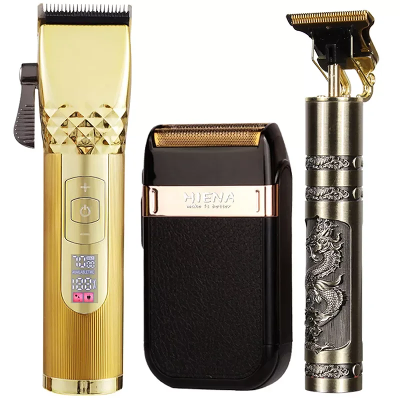 

2022 New Professional Hair Clipper Set Rechargeable Electric T9 Hair Cutting Machine Beard Trimmer Shaver Cordless Barber shop