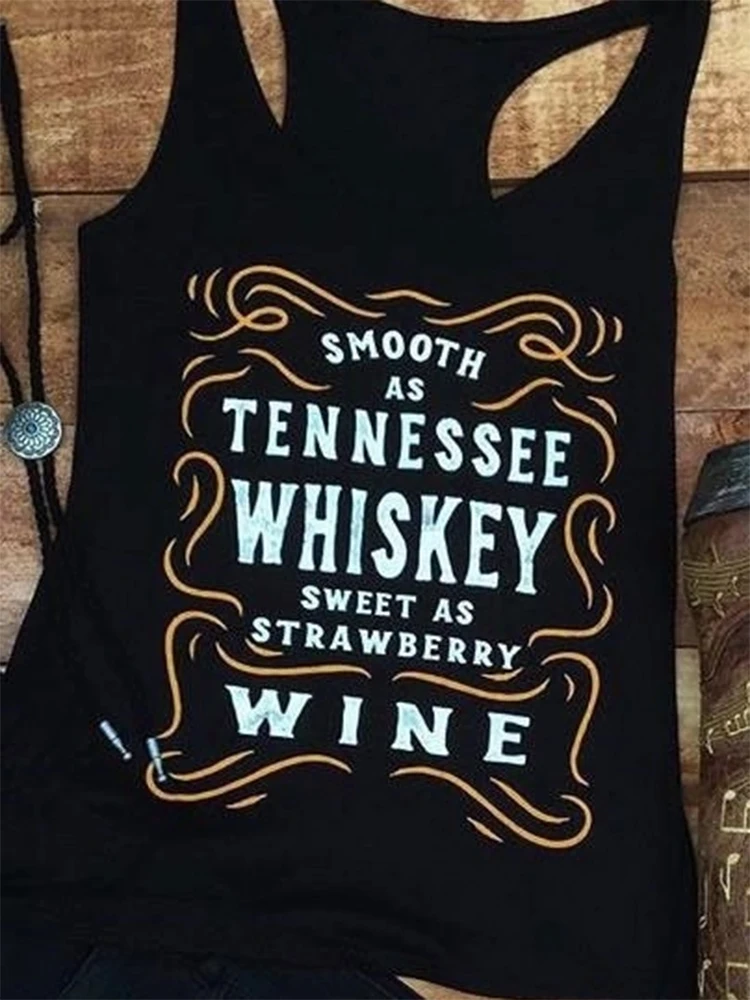 

Женская майка без рукавов, с круглым вырезом и надписью