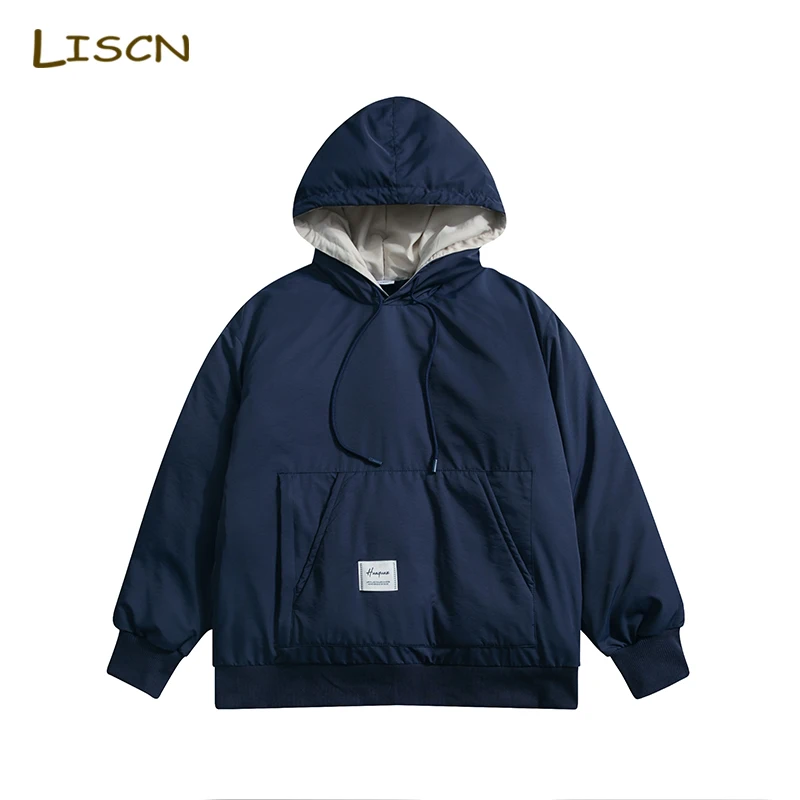 Men Cotton Padded Winter Jacket Men 2022 Fashion Keep Warm Hooded Jacket Casual Coat Windproof Korean Style Jacket For Men