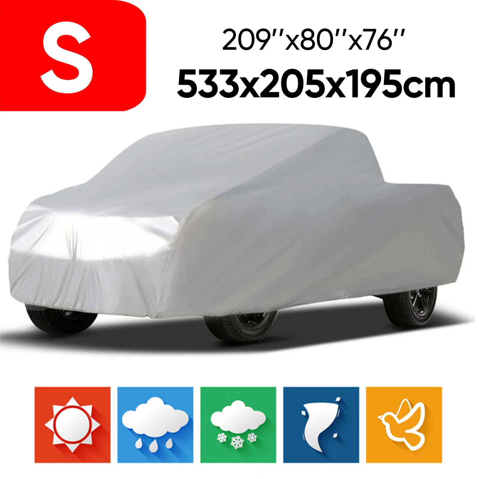 NOVSIGHT чехол для грузовика, всесезонный автомобильный чехол для пикапа, защита от пыли, мусора, ветрозащитный, УФ-защита автомобиля, подходит для Toyota Tacoma