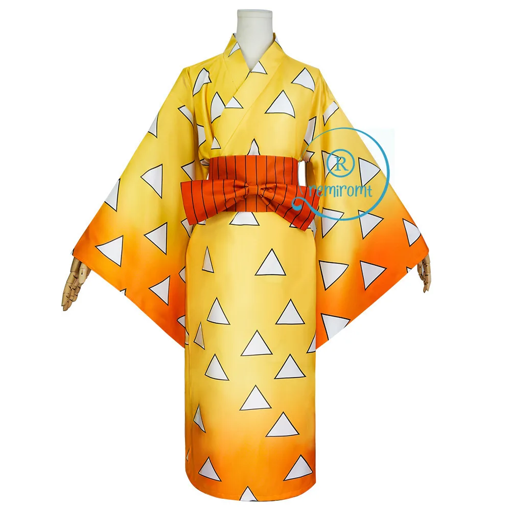 Костюм для косплея агатсума зенитсу японское кимоно из аниме рассекающий