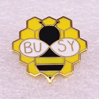 busy busy bee jewelry gift pin wrap garment lapel fashionable creative cartoon brooch lovely enamel badge clothing accessories