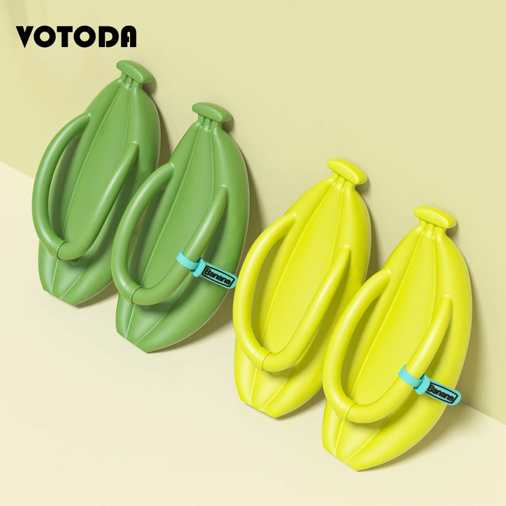 Summer Women Slippers Banana Flip Flops Outdoor Beach Platform Sandals Men Bathroom Anti-slip Slides Home Shoes Banana Slippers