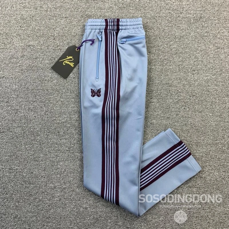 

Men Women 1:1 Best Quality Webbing Striped Embroidery Butterfly Needles Track Pants AWGE Trousers 2023ss Needles Pants