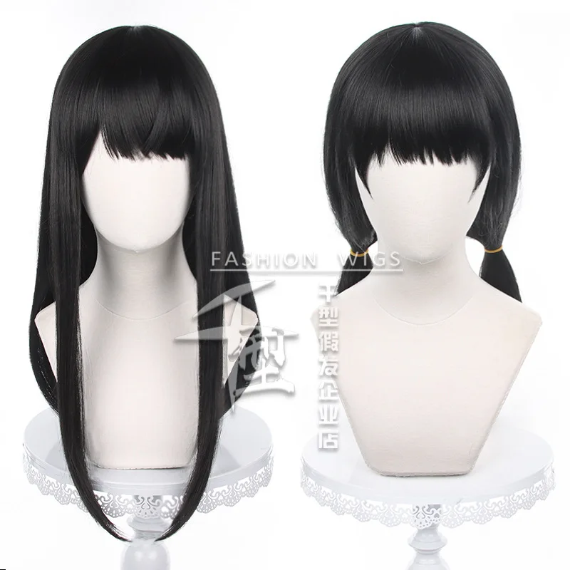 

Anime Chainsaw Man Mitaka Asa Cosplay Wig Asa Mitaka Long Black Heat Resistant Synthetic Hair Halloween Party Wigs + Wig Cap