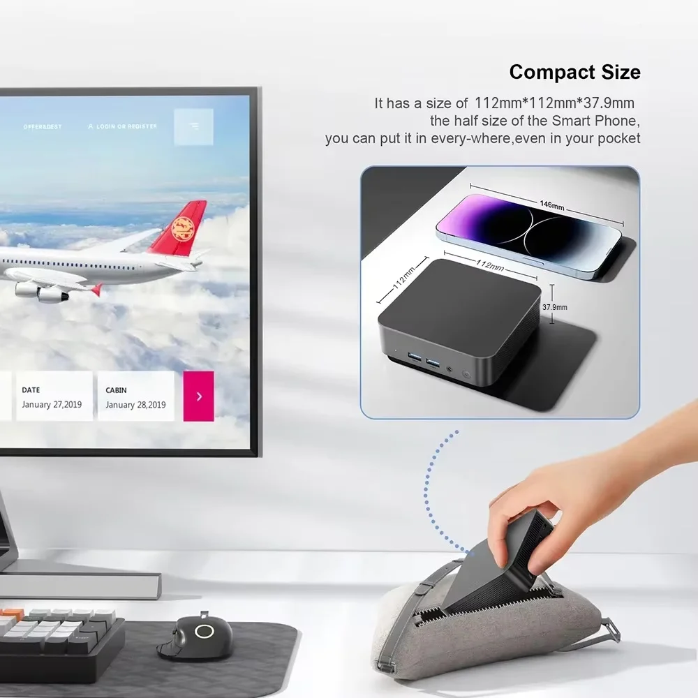 Портативный мини-ПК для геймеров Intel Core i9 8950HK Windows 11 Мини-компьютер 16 ГБ DDR4 512 1 ТБ SSD