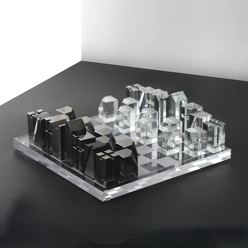 

Home decoration Transparent acrylic chessboard ornaments European style luxury living room table decorations ornaments