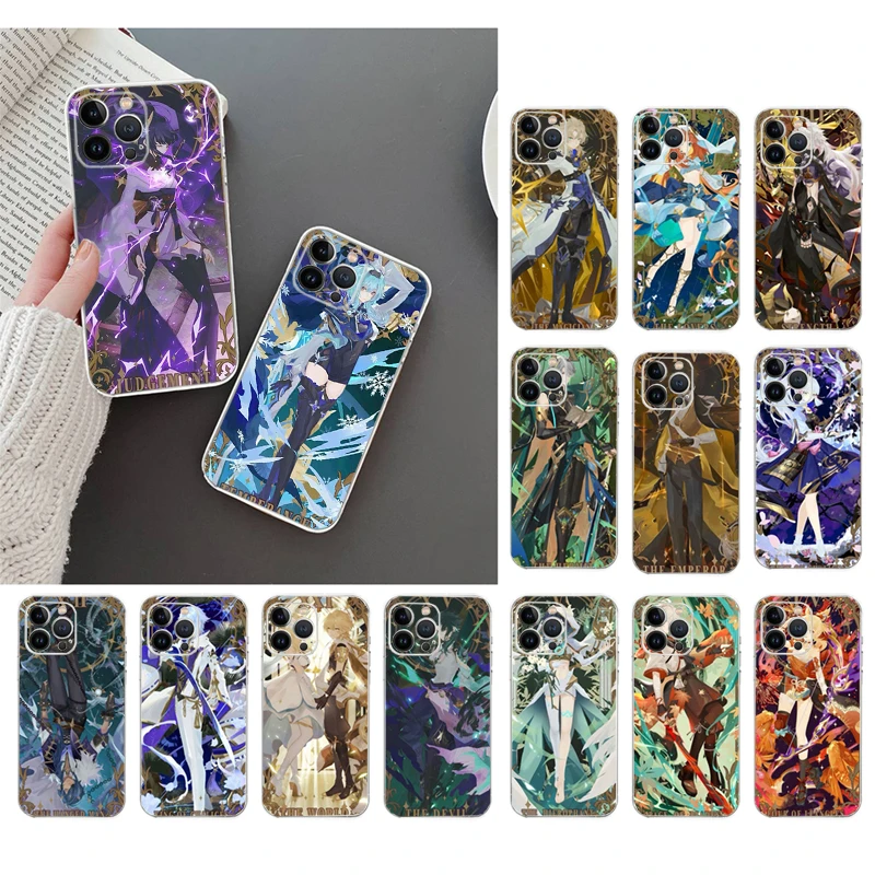 

Genshin Impact Phone Case For iphone 14 13 12 11 Pro Max XS XR X 12mini 14 Plus 7 8 SE Mobile Phone Case Funda