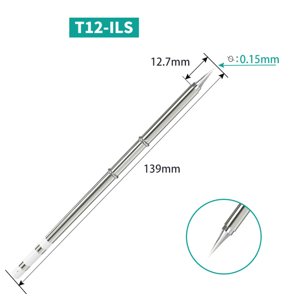 

T12-ILS/K/I/BC2/C4 Soldering Iron Tip Tin Coating 50-450°C For Fine Spot Welding Mobile Phone Disassembly Welding