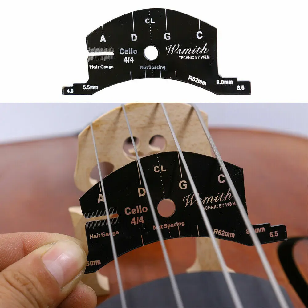 

1pcs Yinfente Cello BRIDGE Fretboard Shaping Tools String Spacing Marker BOW RE-HAIR GAUG Accurate Comparison Implement
