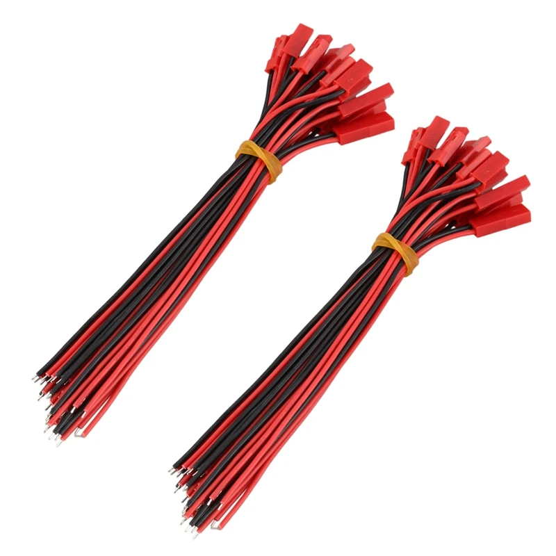 

20 Pairs 150Mm JST Connector Plug Cable Line Male+Female For RC BEC Lipo Battery