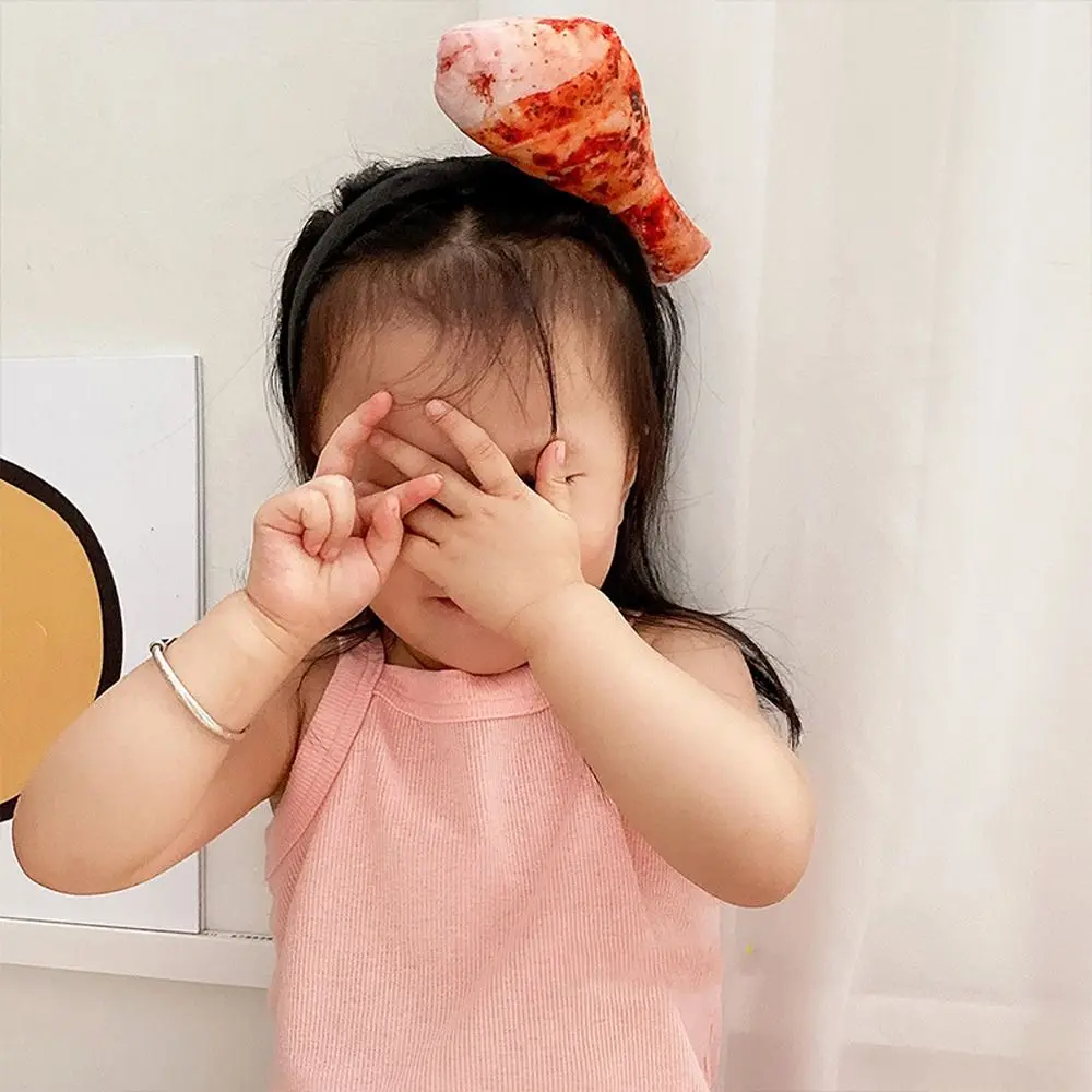 Забавный обруч для волос с имитацией клубники кость гамбург хот-дог повязка на