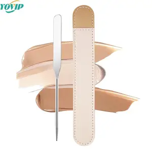 Imported 1Pc Stainless Steel Dual Heads Makeup Toner Spatula Mixing Stick Foundation Cream Mixing Tool Cosmet