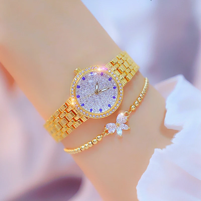 Reloj Mujer Luxury Brand Silver Wrist Watch For Women Rhinestone Clock Small Dial Fashion Casual Ladies Dress Watch Montre Femme