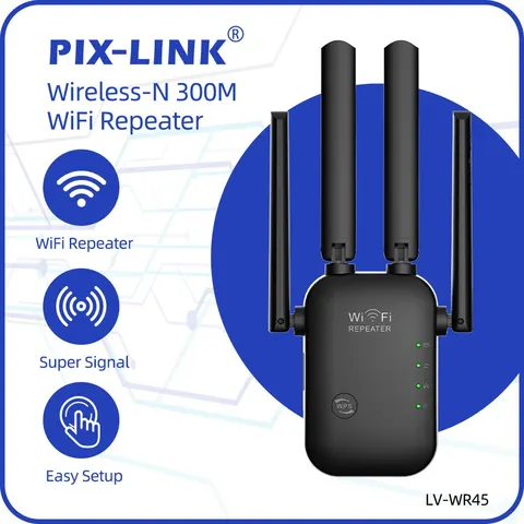 Усилитель сигнала Wi-Fi PIX-LINK WR45, усилитель диапазона Wi-Fi, беспроводной интернет, ретранслятор, усилитель дальнего действия с Ethernet