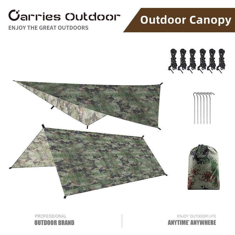 

3x3m Awning Waterproof Tarp Tent Shade Ultralight Garden Canopy Sunshade Outdoor Camping Hammock Tourist Beach Sun Shelter