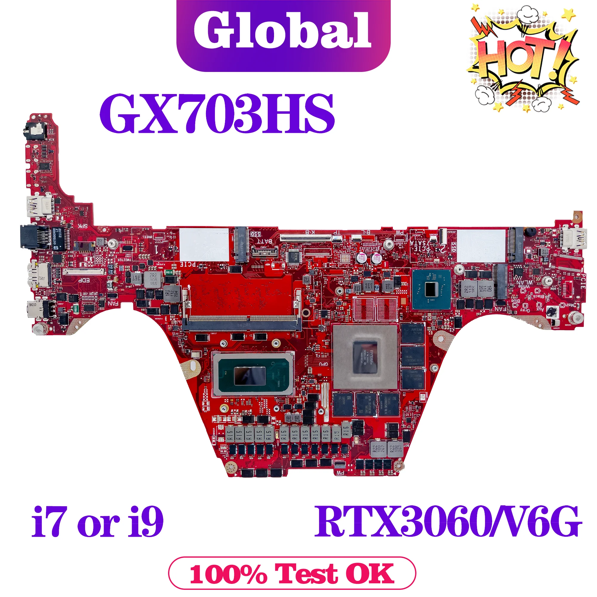

Материнская плата KEFU GU603HM GU603HR GU603H GX703HM GX703HR GX703HS GX703H материнская плата для ноутбука i7 i9 11-го поколения RTX3060/V6G ОЗУ/16 ГБ