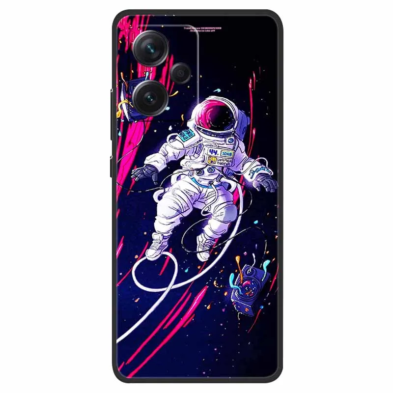 Чехол-накладка для телефона из мягкого ТПУ с рисунком астронавта