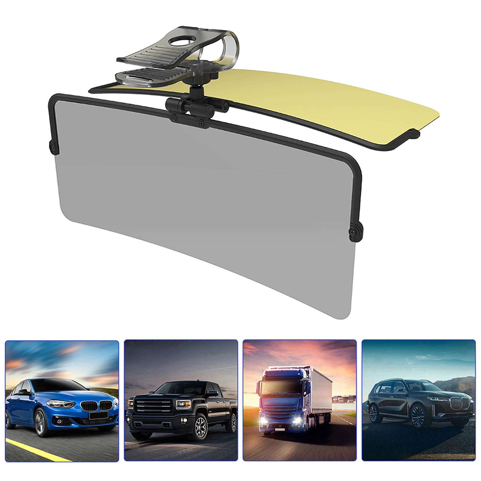 

Поляризованный автомобильный большой солнцезащитный козырек HD ослепительные очки для вождения складное зеркало с пружинным зажимом дневн...