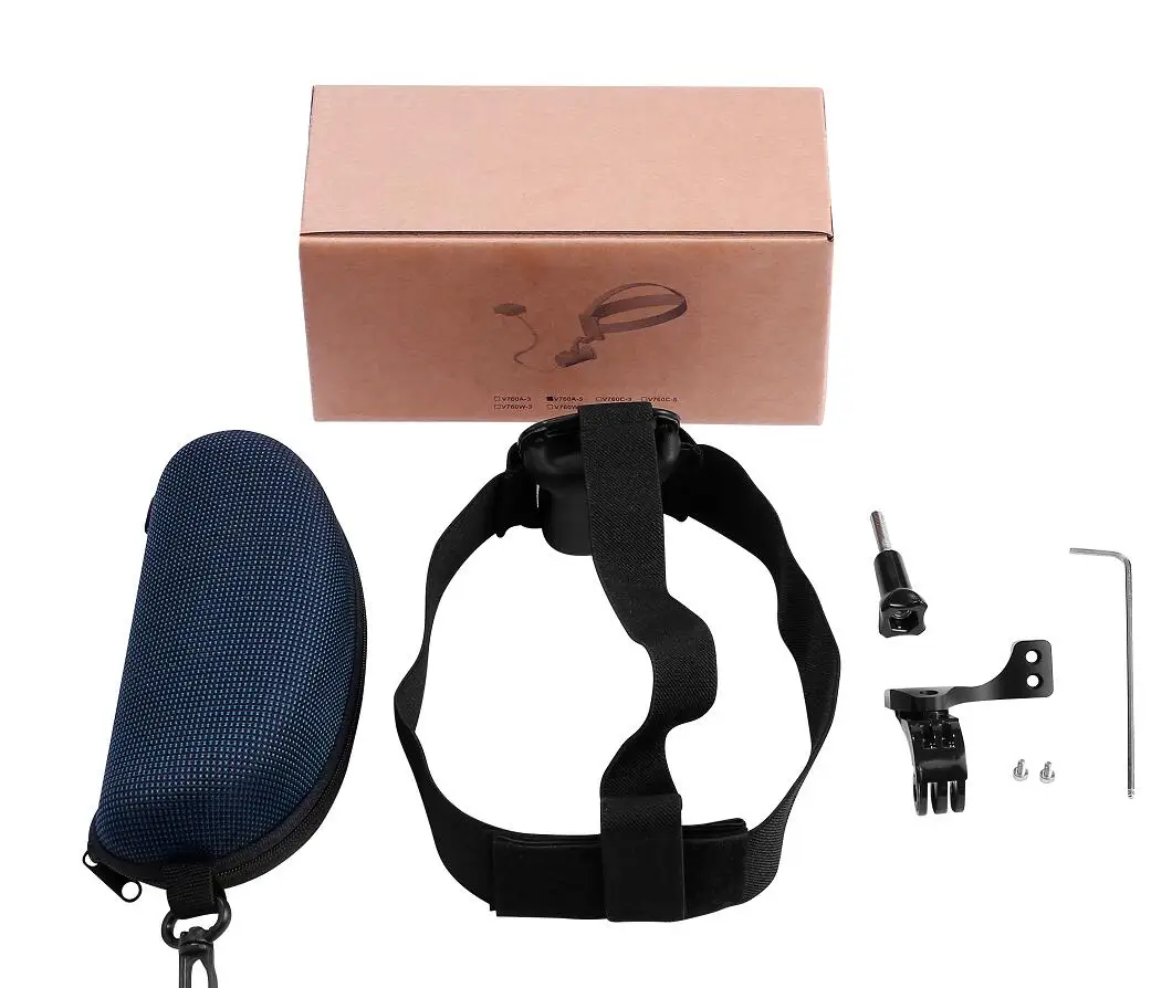 

V760A-3 Wearable Head Mounted video displays 0.39oled goggles vision 12X Eyepiece Adjustable Diopter 80" Effect for FPV camera