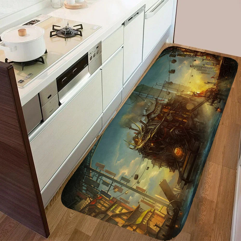 Дверной Коврик В Стиле Стимпанк 16-2 Современный Стиль Замшевый Противоскользящий