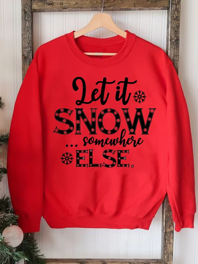 

Snowflake Trend Lovely Merry Christmas Pullovers Clothing Women Fashion Printing Female Casual O-neck Graphic Sweatshirts