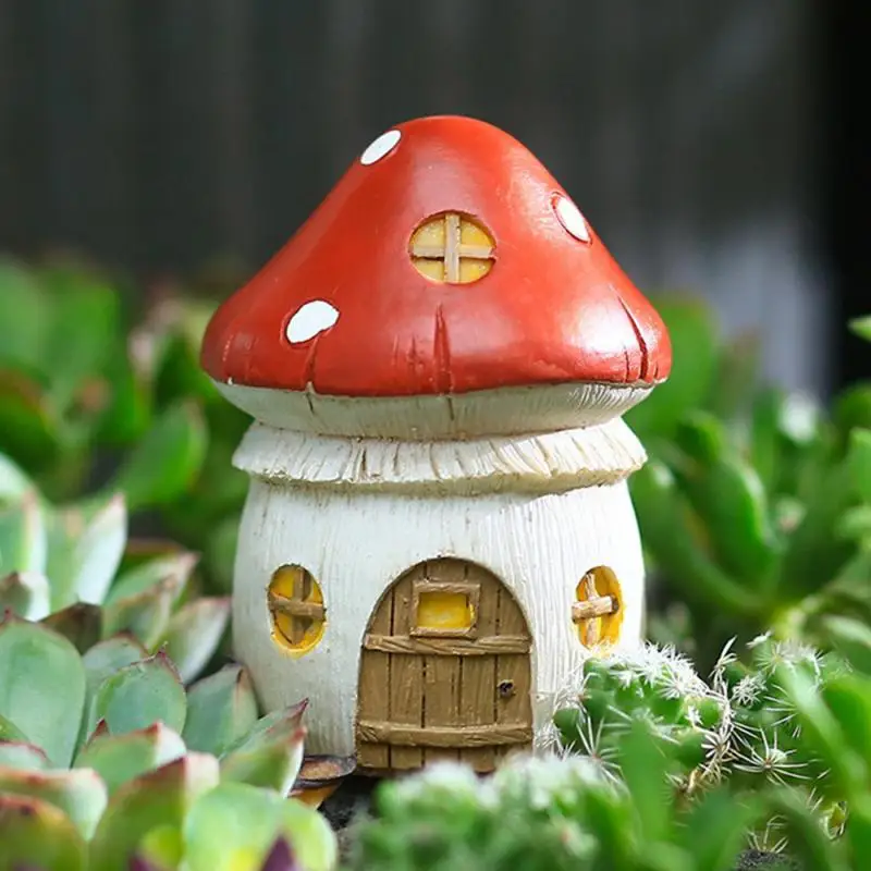 

Sculpture Pine Cone Resin Decoration Doll Mini Crafts Garden Decor Outdoor Micro Landscape Ornaments Mushroom Figurines