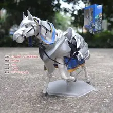 Фото FGO Lancer Artoria Бронированная лошадь 18 см шарнирная фигурка аниме украшение для рабочего стола Коллекционная игрушка в подарок для фанатов №1