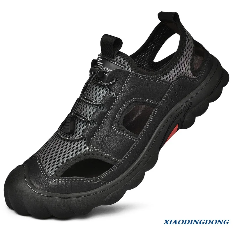 

Summer Men's Breathable Sandals Beach Casual Shoes Thick Sole Closed Toe Aqua Shoes Hiking Fishing Sandals Men's