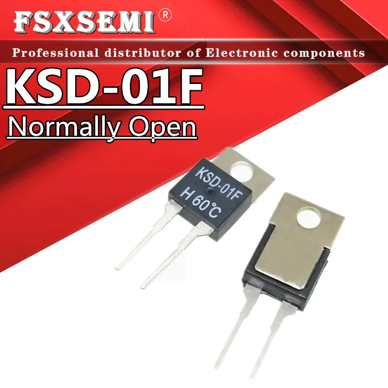 

KSD-01F Normally Open Temperature Switch Thermostat Thermal Protector 0C~150C 5C 15C 25C 45C 65C 75C 95C 100C 130C 140C Degree