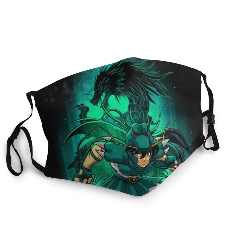 

Shiryu Of Dragon Face Mask Men Dustproof Saint Seiya Knights of the Zodiac Mask Protection Respirator Breathable Mouth Muffle