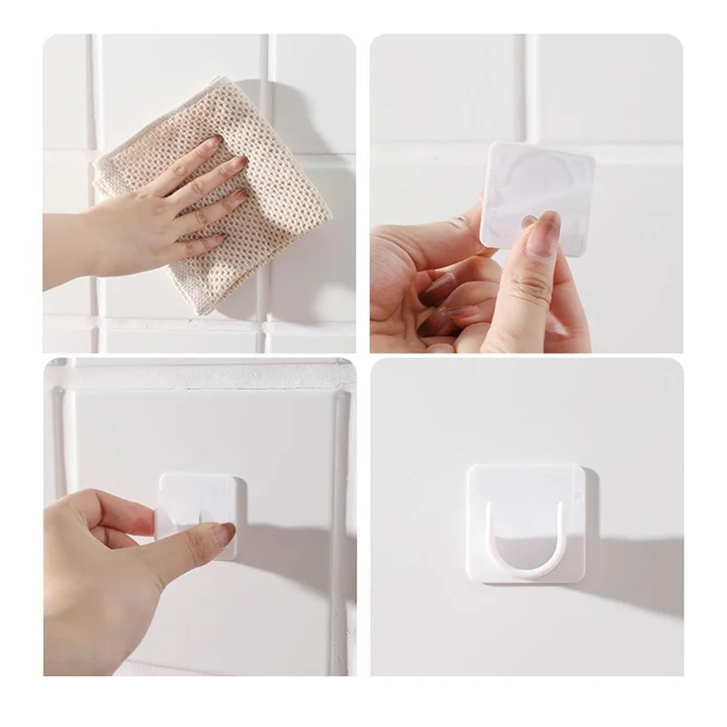 

Strong Curtain Rod Bracket Holders Hooks Self-adhesive Rod Holder Clothes Rail Bracket Toilet Bathroom Accessories