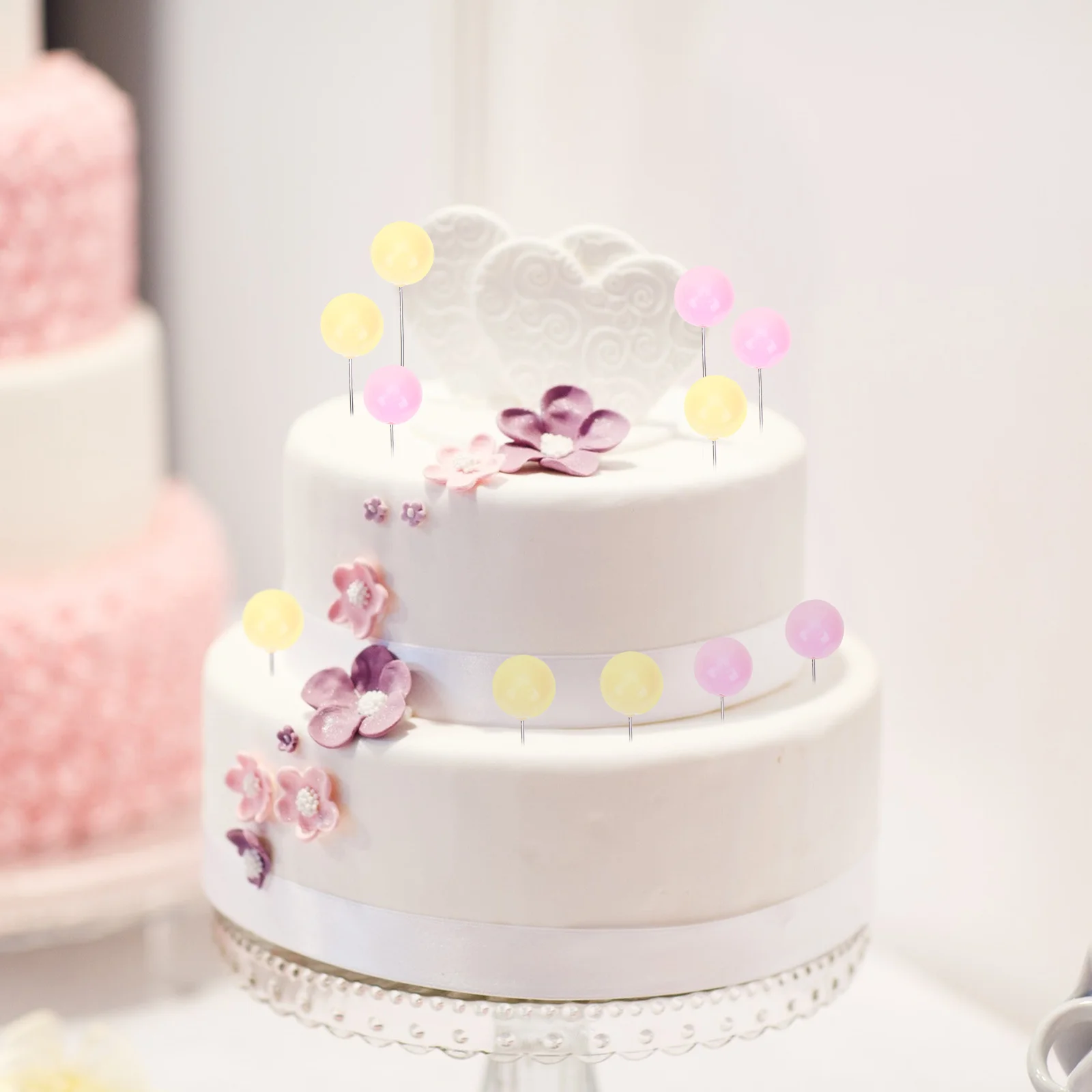 

25pcs Valentines Day Engagement Party Supplies Cake Decoration Cake Decor Balloon Cake Picks