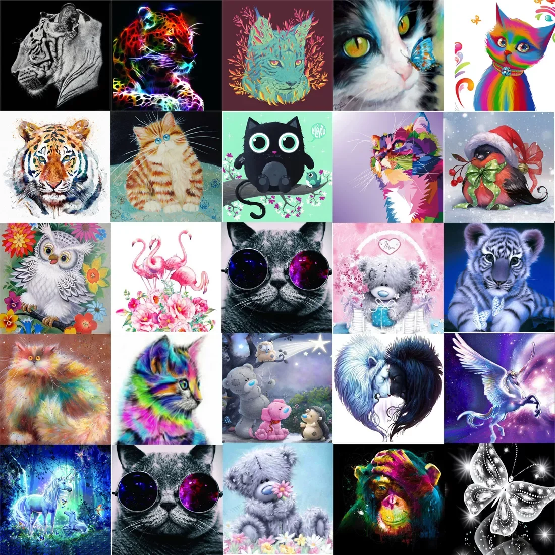 

Diy 5d Diamond Painting Fully Paste Animal Cross Diamond Embroidery Wolf Mosaic Home Decoration Painting Children's Gift