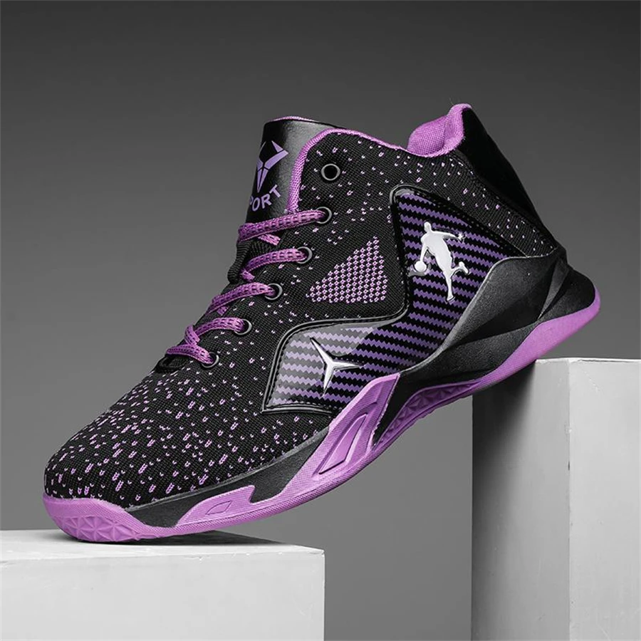 Black Red Professional Basketball Shoes Jordans Men Basketball Sneakers Anti-skid High-top Mesh Breathable Basketball Boots