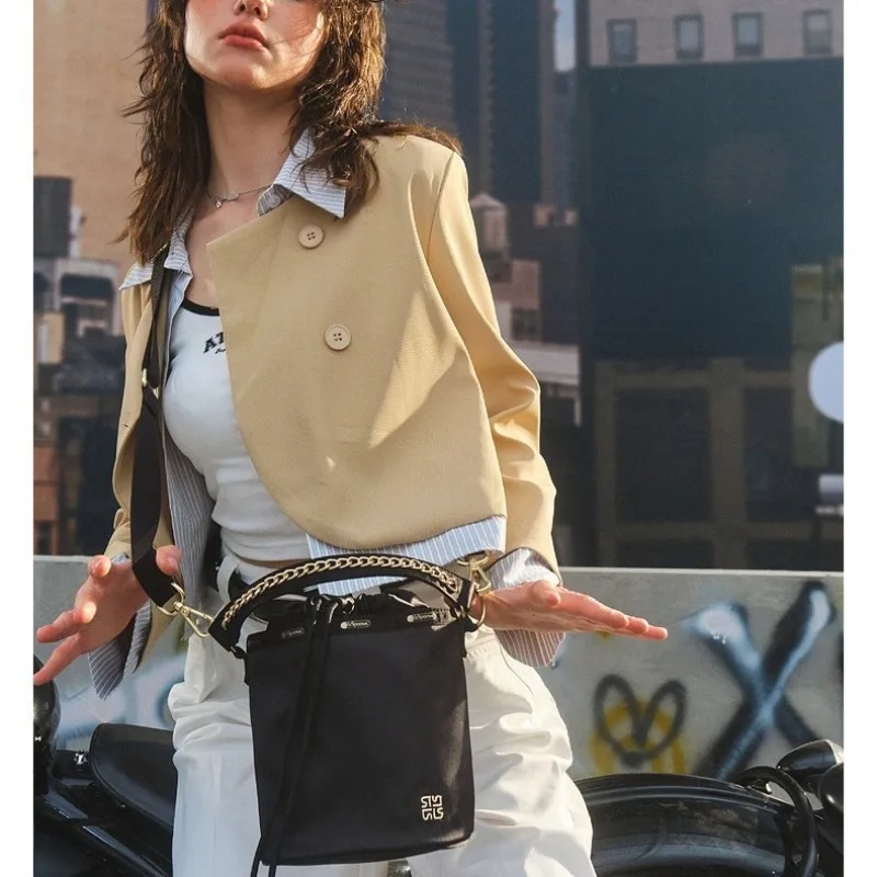 Lesportsacs сумка через плечо сумка-ведро с цепочкой женские сумки 11*15 5*17 см модная